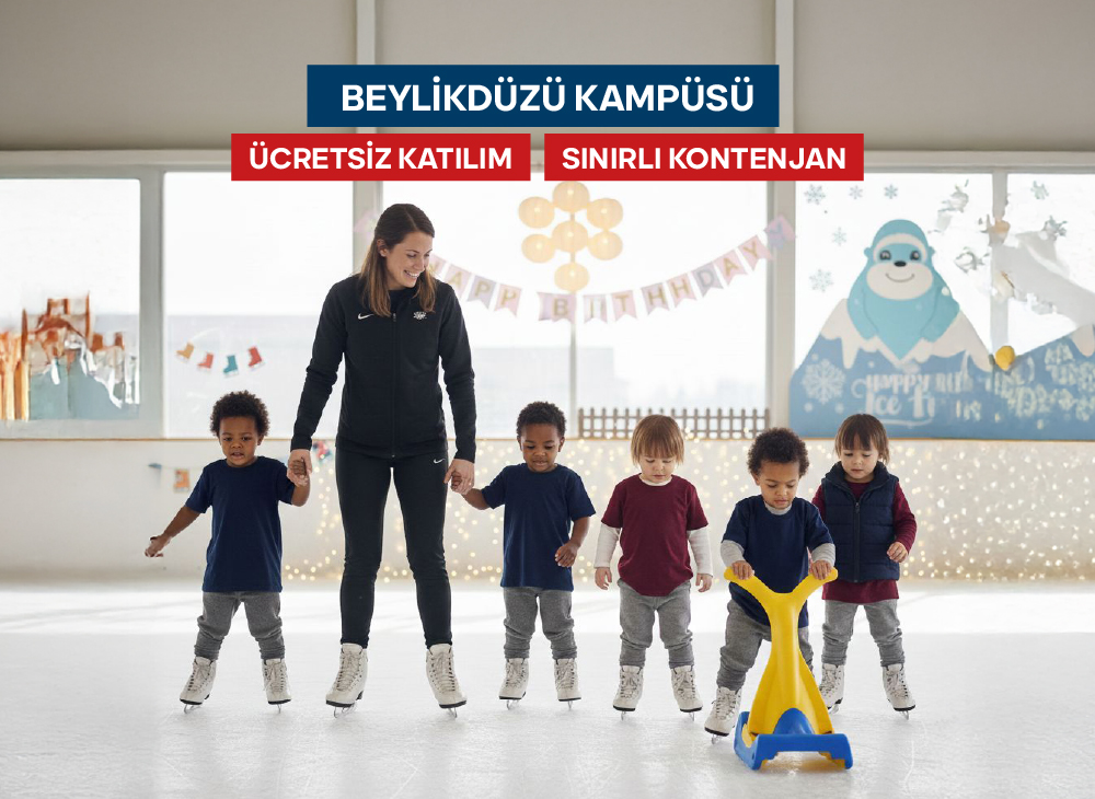 ⛸️ Neşeli Ayaklar Buz Pistinde | 3–6 Yaş | 📍Beylikdüzü Kampüsü