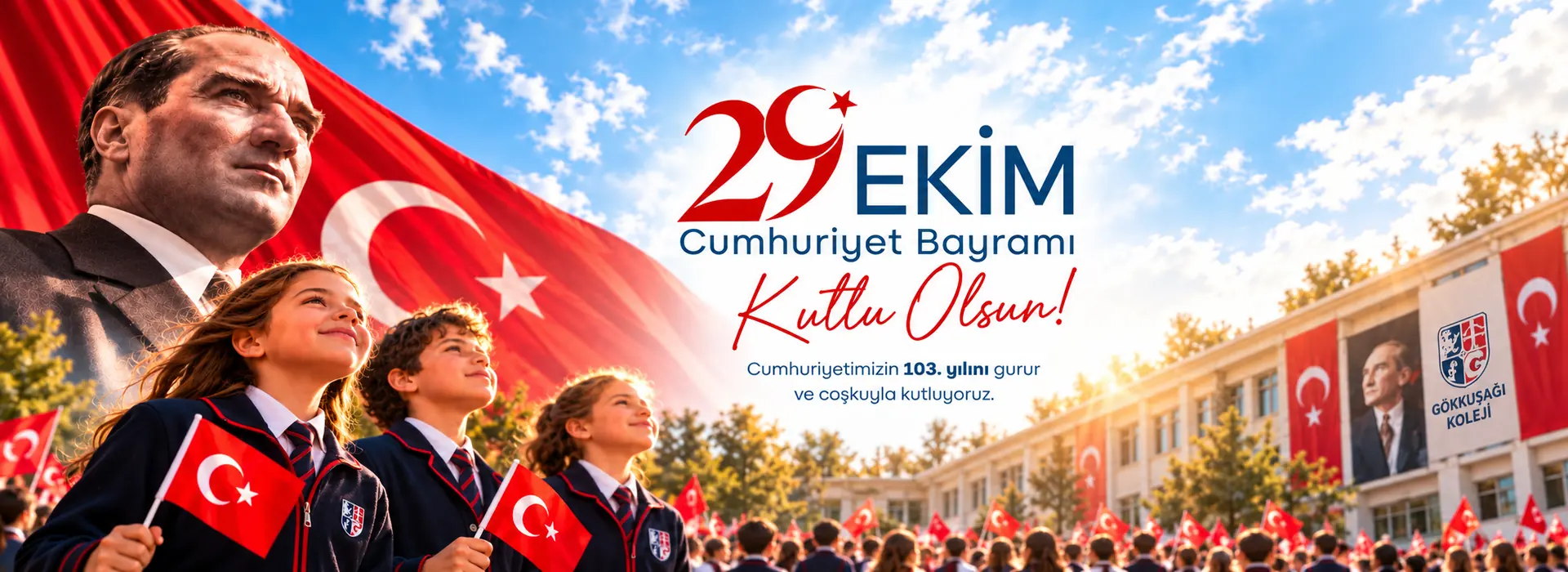 29 Ekim Cumhuriyet Bayramı Kutlu Olsun! Cumhuriyetimizin 103. yılını gurur ve coşkuyla kutluyoruz.